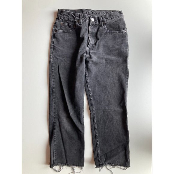 Men's Vintage 2000's LEVI'S 516 Faded Black Slim Fit Straight Leg Jeans, Size 33 - Picture 2 of 13